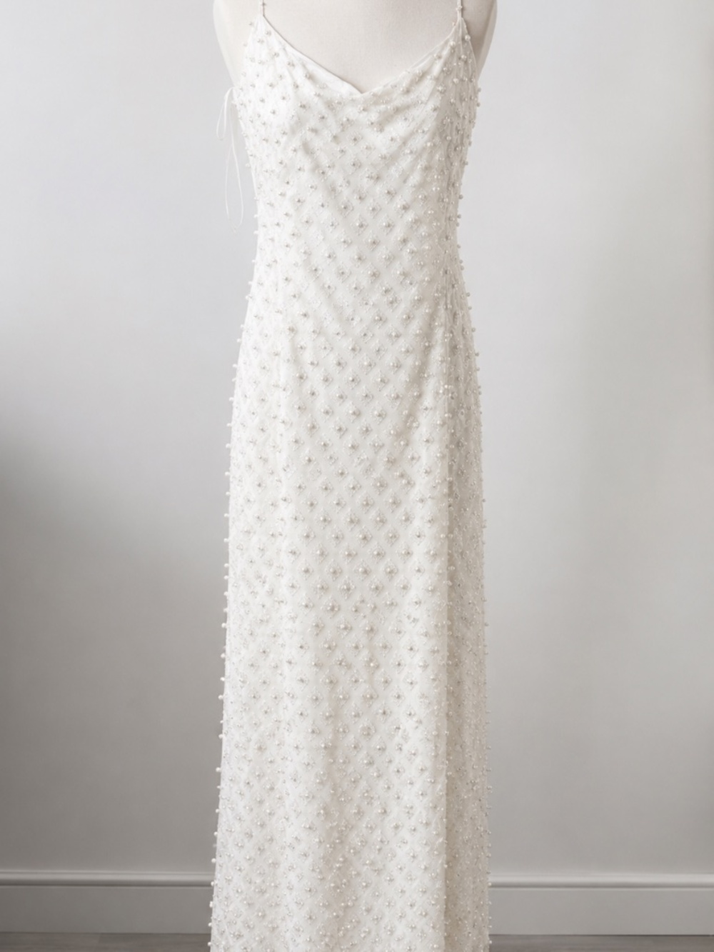 Elegant white glitter gown